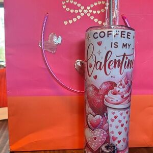 Valentine's Day Coffee Tumbler - Pink